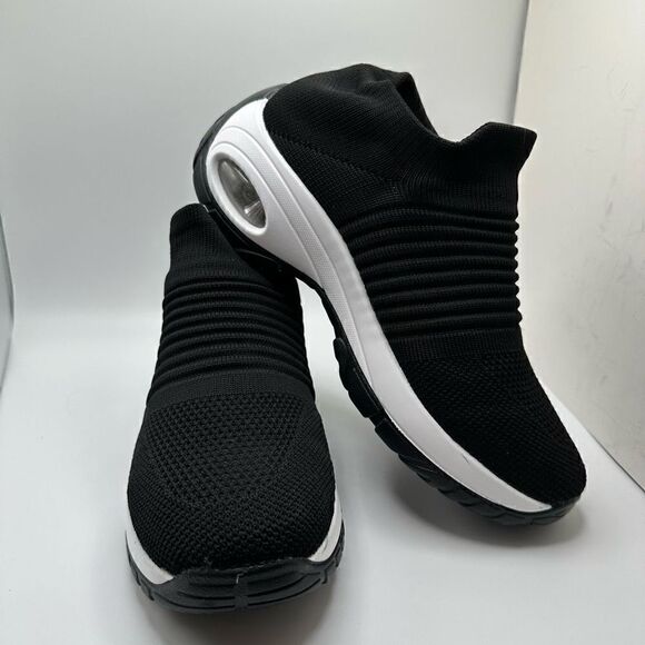 CUSHIONAIRE Women's Stretch Knit Slip on Sneaker +Memory Foam & LiteSole Technol - Picture 6 of 7